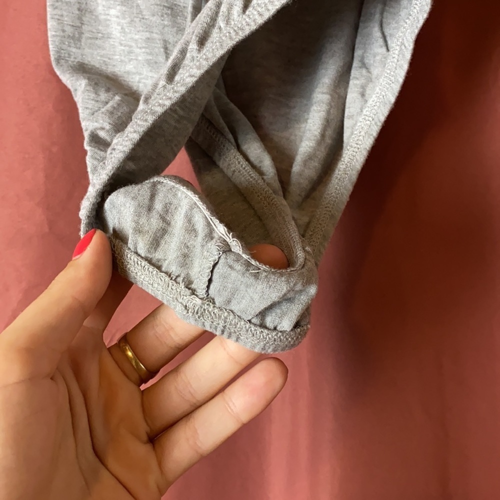 Grey Basic Cotton Stretch Bodysuit - image 4